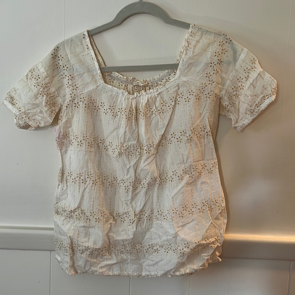 J Crew eyelet blouse, extra small